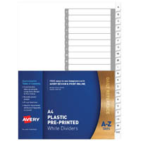 avery 85622 l7411-az divider a-z index tabs a4 white