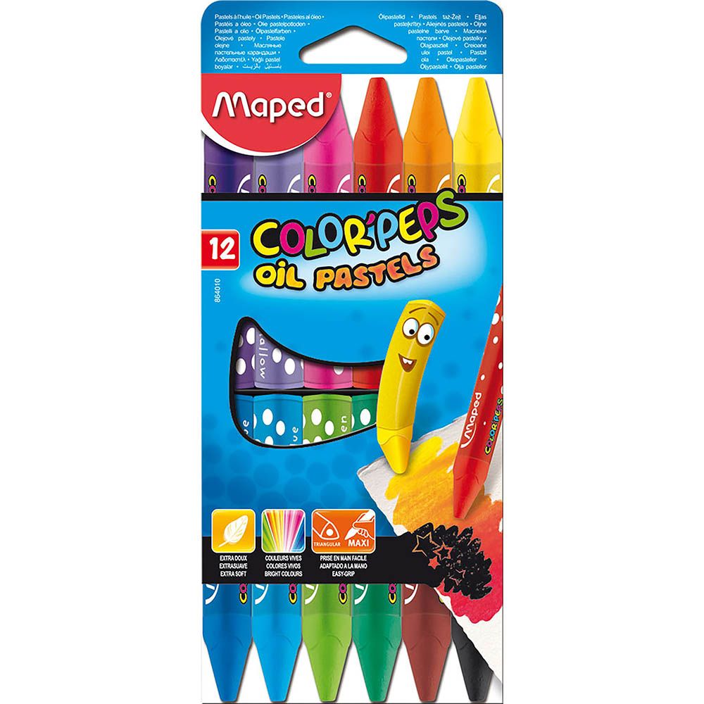 Image for MAPED COLOR PEPS OIL PASTEL PACK 12 from Mitronics Corporation