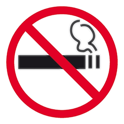 Image for APLI SELF ADHESIVE SIGN NO SMOKING SELF 114MM BLACK/RED from Office Express