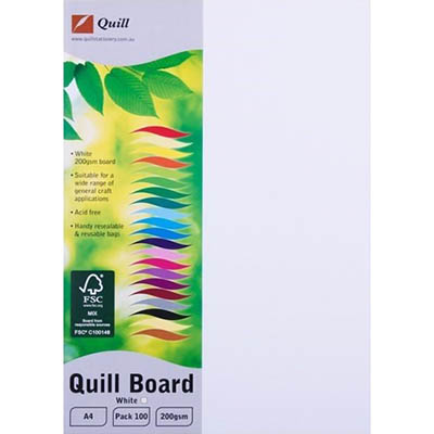 Image for QUILL XL MULTIBOARD 200GSM A4 WHITE PACK 100 from That Office Place PICTON