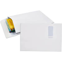 cumberland envelopes securitive pocket expandable windowface strip seal c4 150gsm 340 x 229mm white pack 50