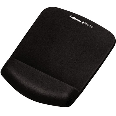 Image for FELLOWES MOUSE PAD WITH WRIST REST PLUSH TOUCH MICROBAN MEMORY FOAM LYCRA BLACK from Challenge Office Supplies