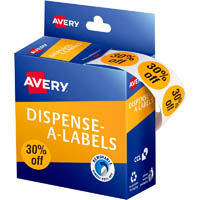 avery 937316 message labels 30% off 24mm orange pack 500