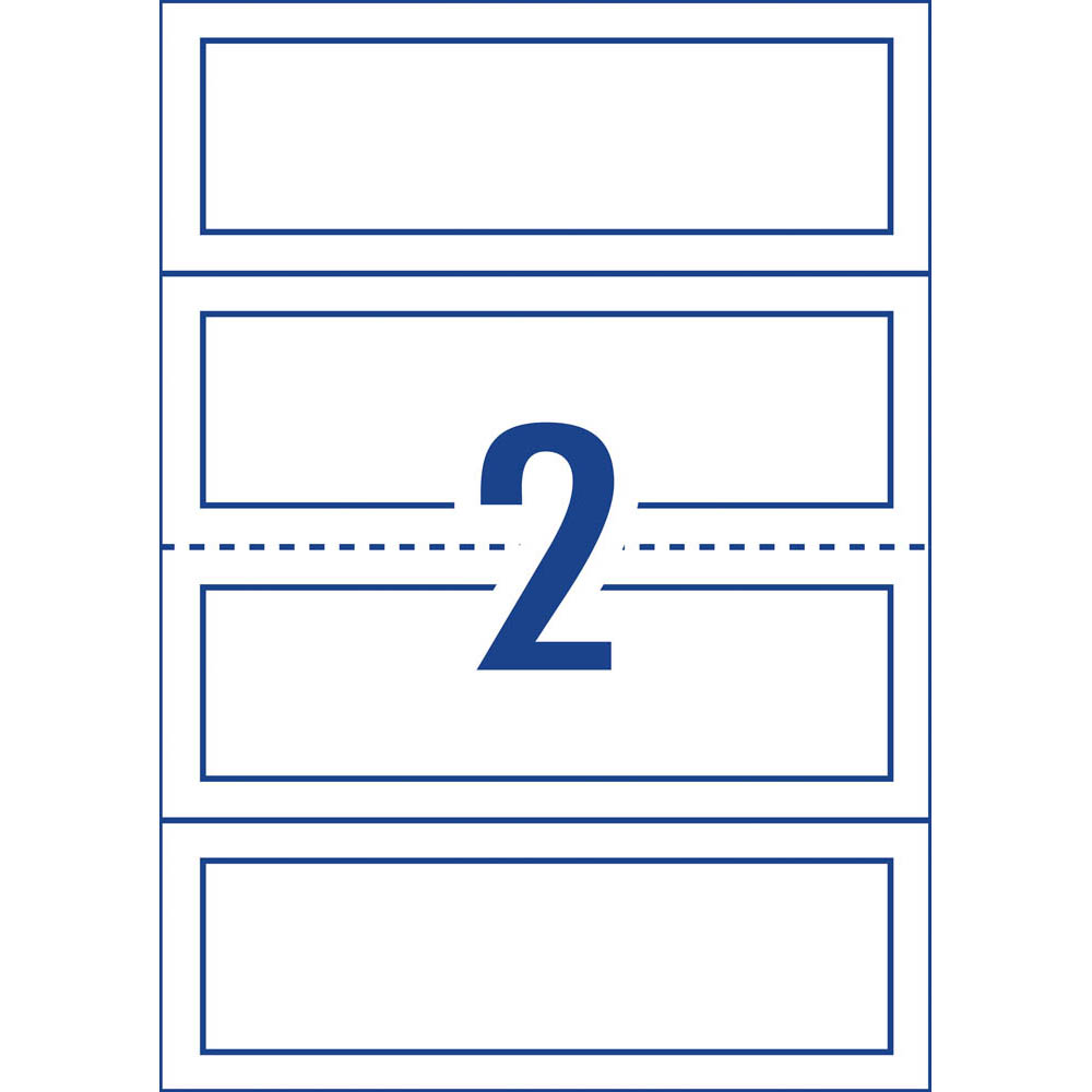 AVERY 947000 L7423 DELEGATE CARDS LASER EMBOSSED 2UP 210 X 74.25MM 150GSM PACK 25 |  | 7020156i
