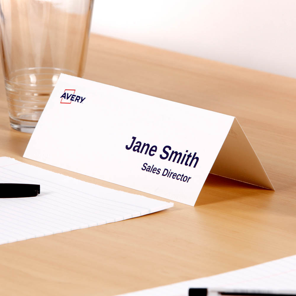 AVERY 947000 L7423 DELEGATE CARDS LASER EMBOSSED 2UP 210 X 74.25MM 150GSM PACK 25 |  | 7020156i