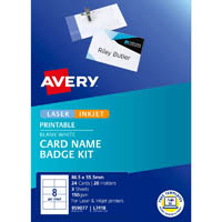 avery 959077 l7418k name badge kit microperforated 86.5 x 55.5mm white