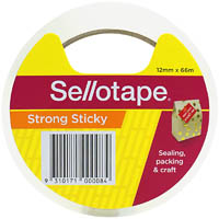 sellotape sticky tape 12mm x 66m clear