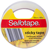 sellotape sticky tape 18mm x 66m