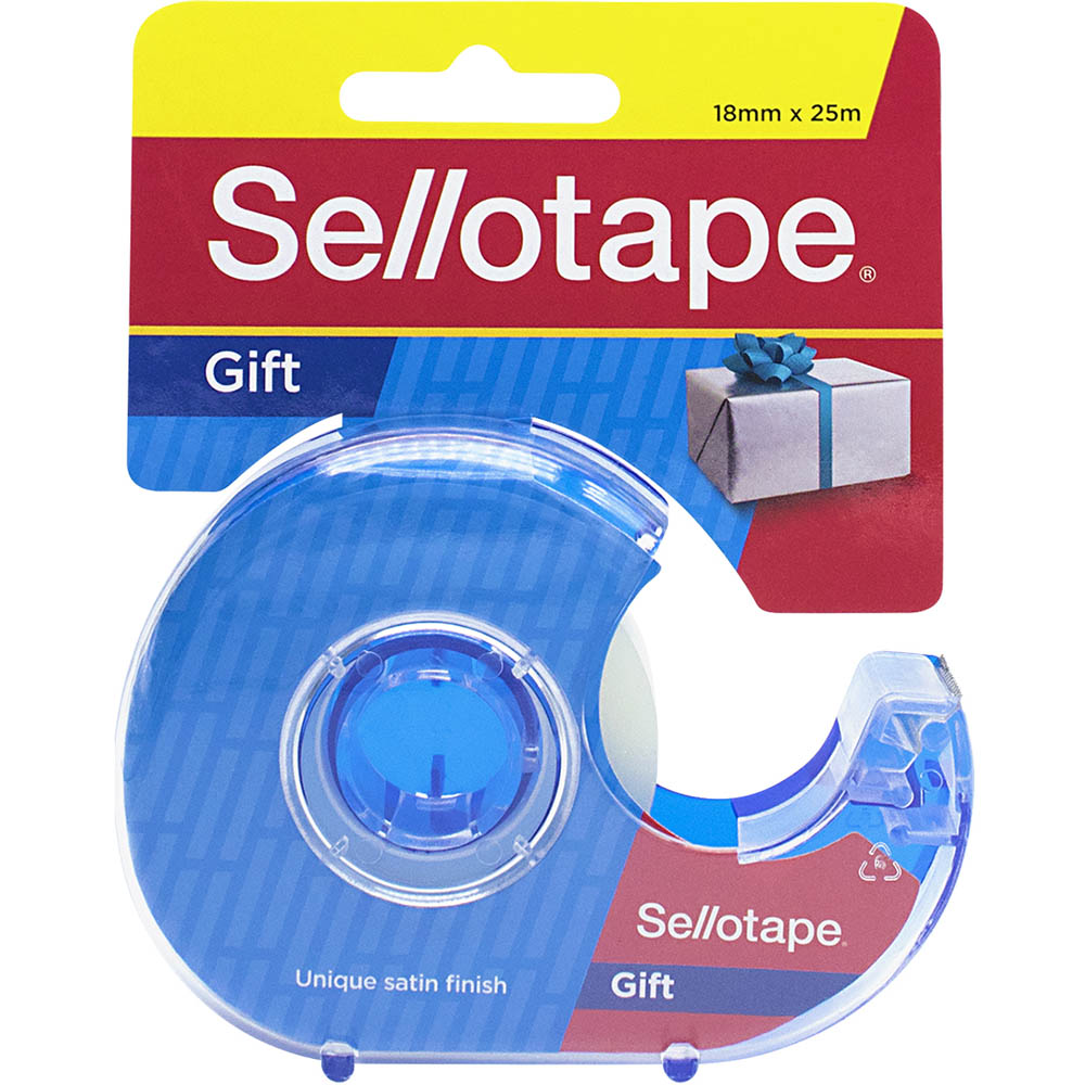 Image for SELLOTAPE GIFT TAPE WITH DISPENSER 18MM X 25M from Office Heaven