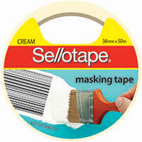 sellotape 960506 masking tape 36mm x 50m cream