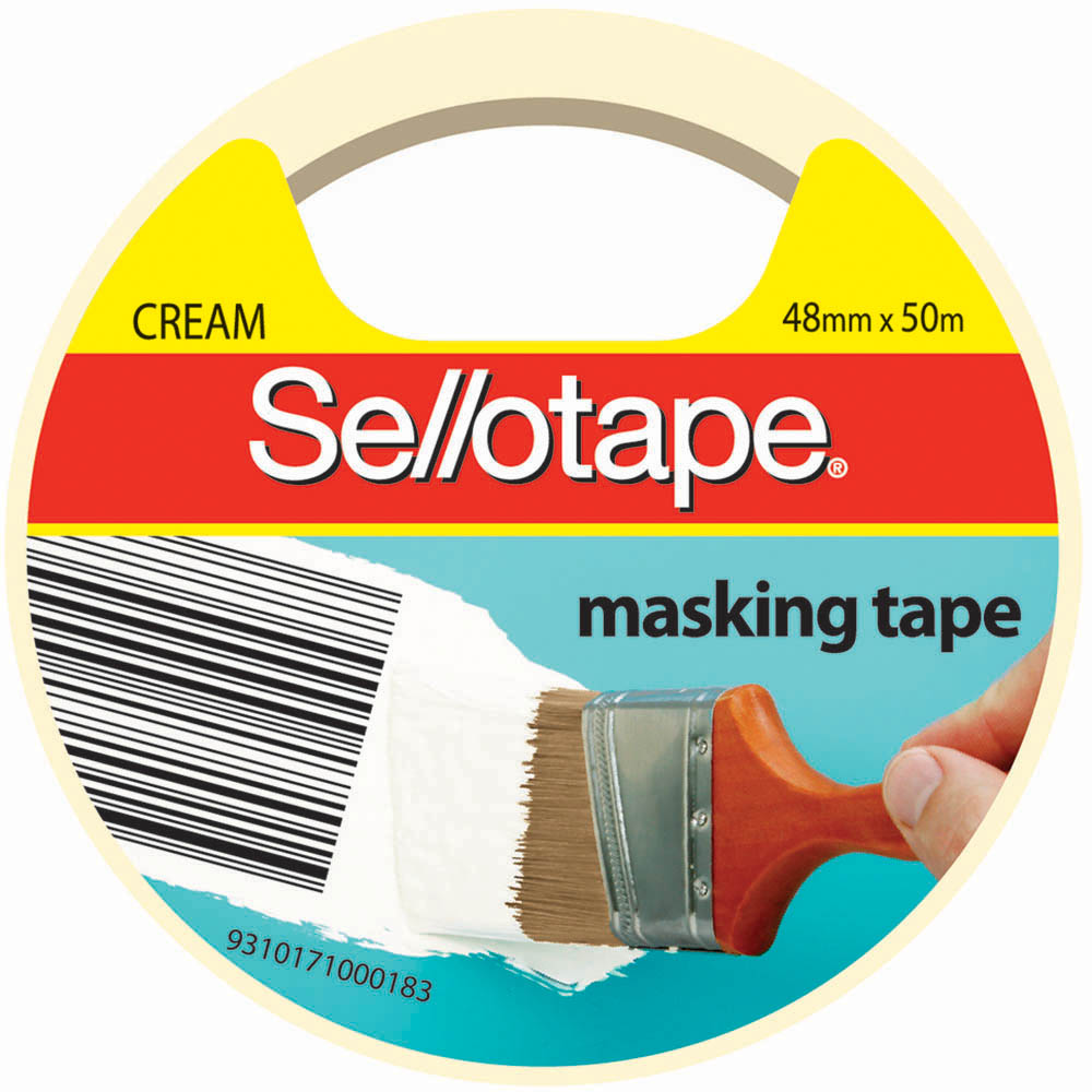 Image for SELLOTAPE 960508 MASKING TAPE 48MM X 50M CREAM from Clipboard Stationers & Art Supplies