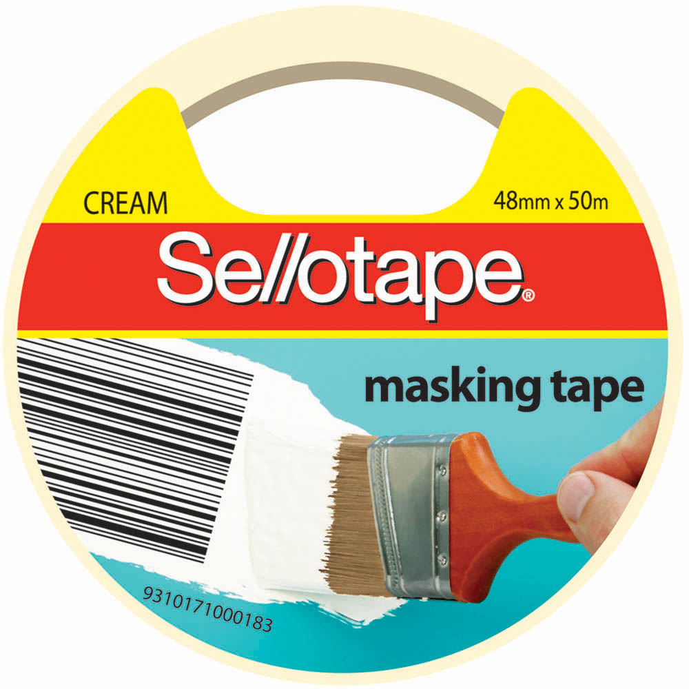 Image for SELLOTAPE 960508 MASKING TAPE 48MM X 50M CREAM from Mercury Business Supplies