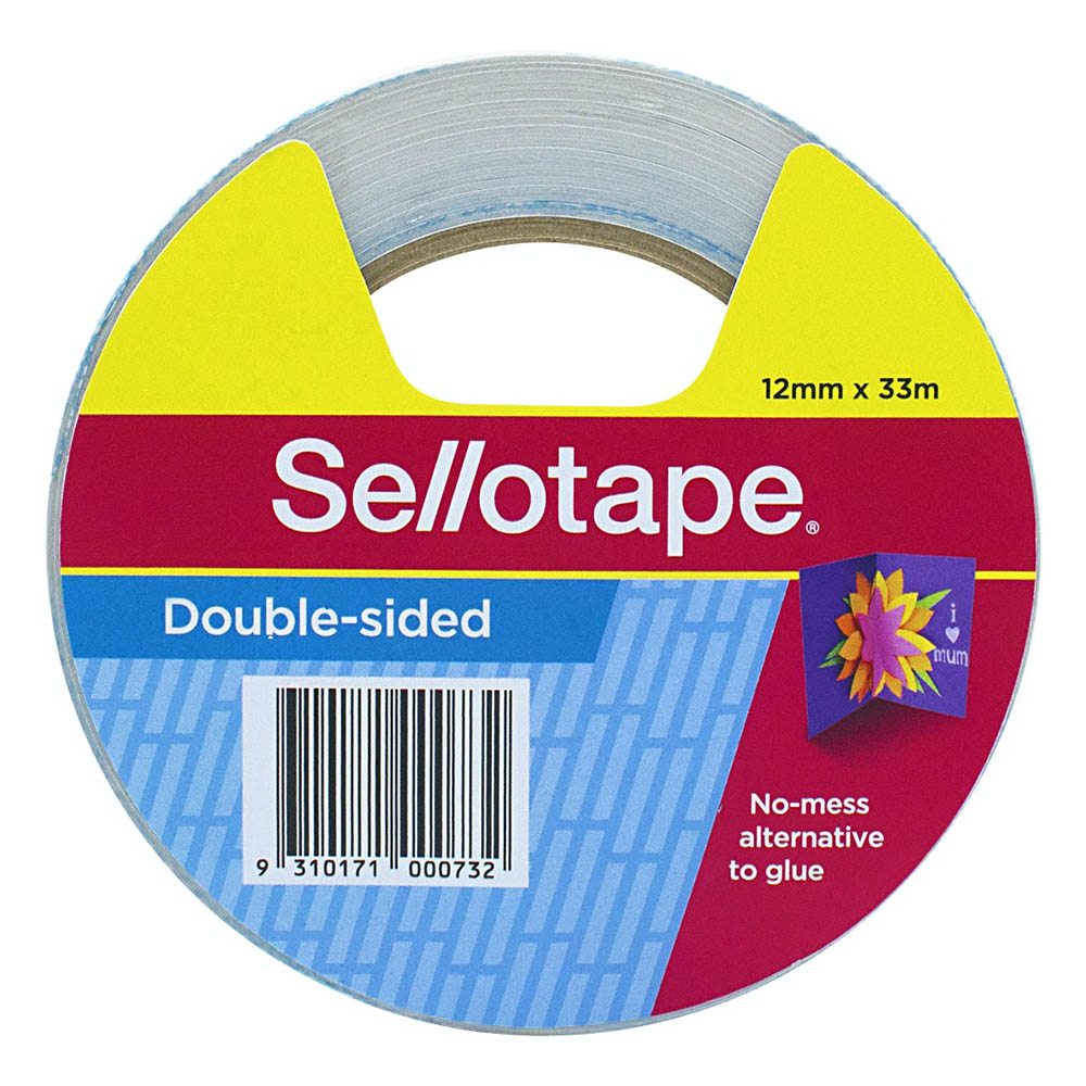 Image for SELLOTAPE DOUBLE SIDED TAPE NARROW 12MM X 33M from Prime Office Supplies