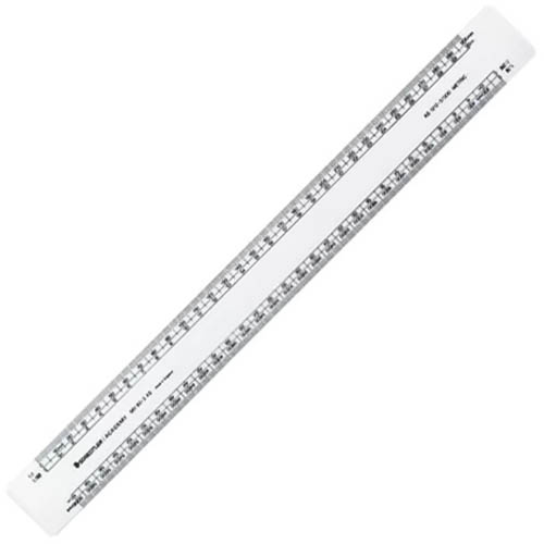 Image for STAEDTLER 961 80-3AS ACADEMY OVAL SCALE RULER 300MM CLEAR from BusinessWorld Computer & Stationery Warehouse