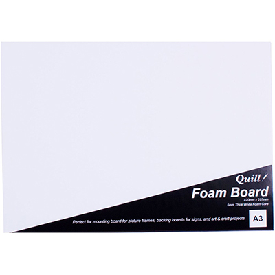 Image for QUILL FOAM BOARD 5MM A3 WHITE from Memo Office and Art
