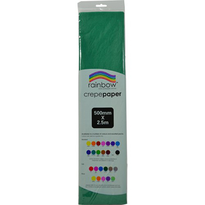 Image for RAINBOW CREPE PAPER 500MM X 2.5M EMERALD from Mitronics Corporation