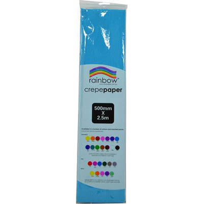 Image for RAINBOW CREPE PAPER 500MM X 2.5M LIGHT BLUE from Office Heaven