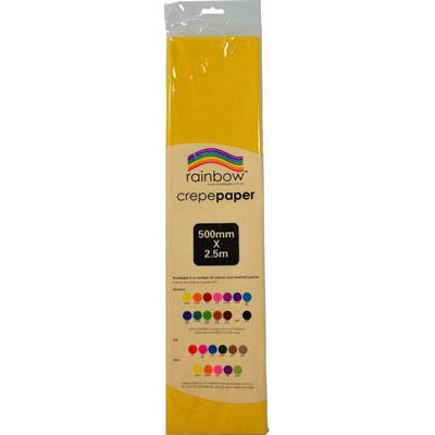Image for RAINBOW CREPE PAPER 500MM X 2.5M YELLOW from Memo Office and Art