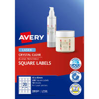 avery 980021 l7126 blank printable labels rectangle laser 20up crystal clear pack 10