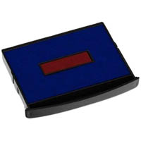 colop e/2300/2 spare pad 2 colour blue/red