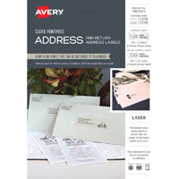 avery 982513 l7278 l7279 address and return address labels clear pack 258