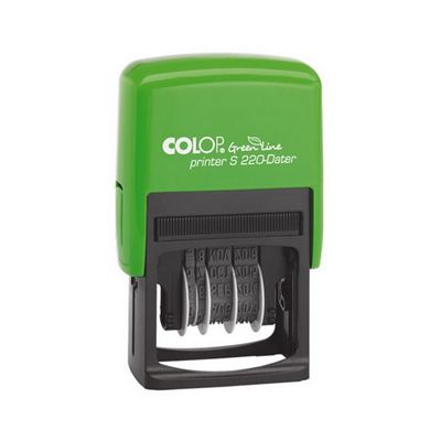 Image for COLOP S220B GREEN LINE SELF-INKING DATE STAMP 4MM from That Office Place PICTON