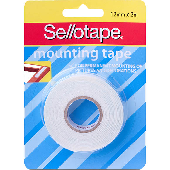 Image for SELLOTAPE PERMANENT DOUBLE SIDED FOAM MOUNTING TAPE 12MM X 2M from SNOWS OFFICE SUPPLIES - Brisbane Family Company