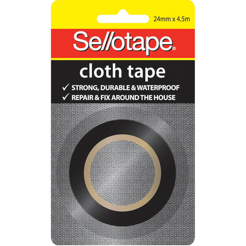 Image for SELLOTAPE CLOTH TAPE 24MM X 4.5M BLACK from That Office Place PICTON