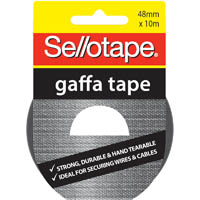 sellotape gaffa tape 48mm x 10m black