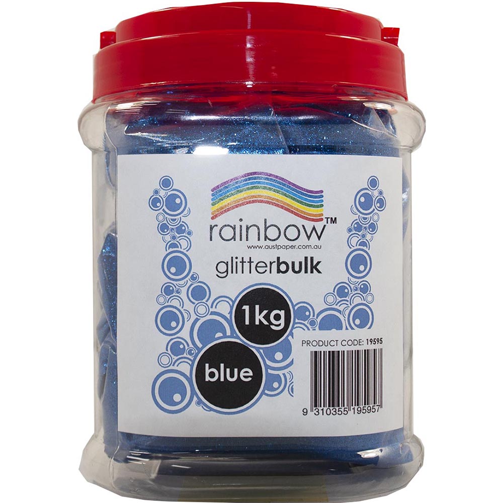 Image for RAINBOW GLITTER 1KG JAR BLUE from Memo Office and Art