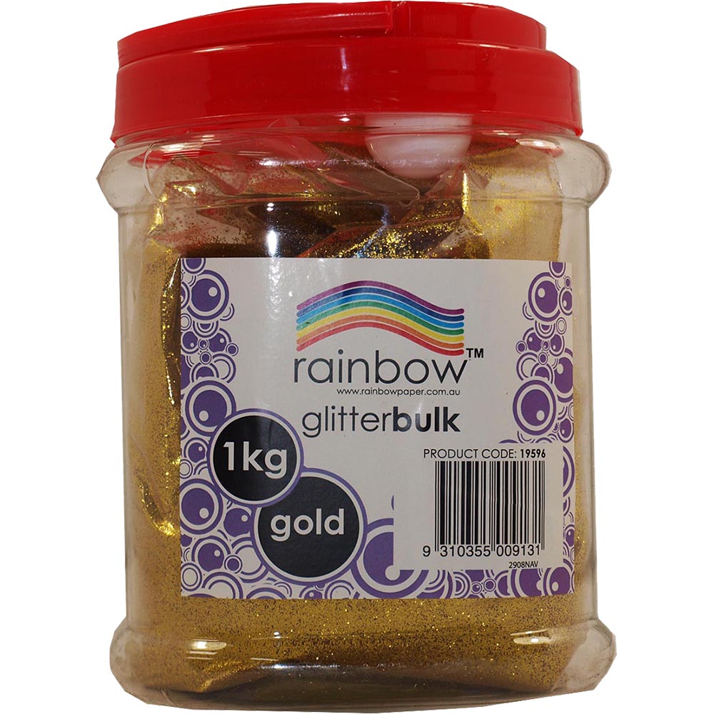 Image for RAINBOW GLITTER 1KG JAR GOLD from Memo Office and Art
