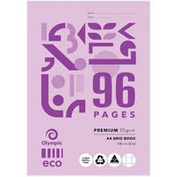 olympic g109p eco grid book 10mm 70gsm 96 page a4
