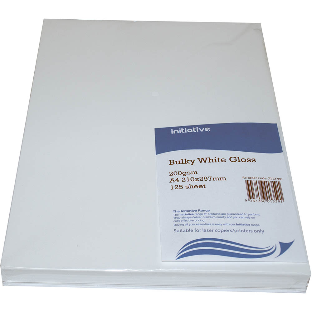 INITIATIVE A4 DIGITAL COATED COPY PAPER GLOSS 200GSM WHITE PACK 125 |  | 7112786