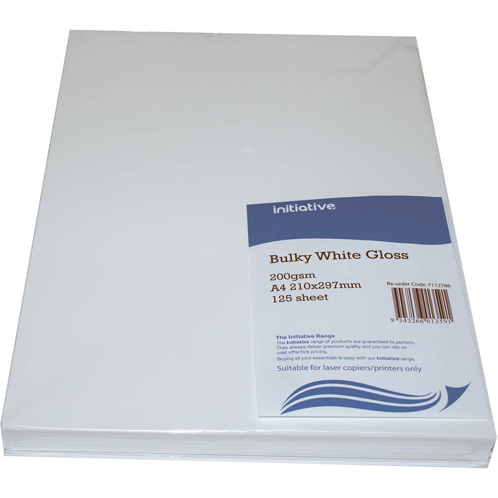 Image for INITIATIVE A4 DIGITAL COATED COPY PAPER GLOSS 200GSM WHITE PACK 125 from BusinessWorld Computer & Stationery Warehouse
