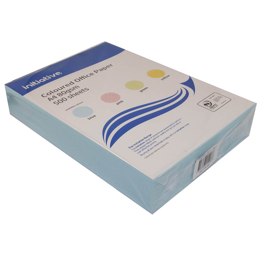 Image for INITIATIVE COLOURS COPY PAPER 80GSM A4 BLUE PACK 500 SHEETS from Prime Office Supplies