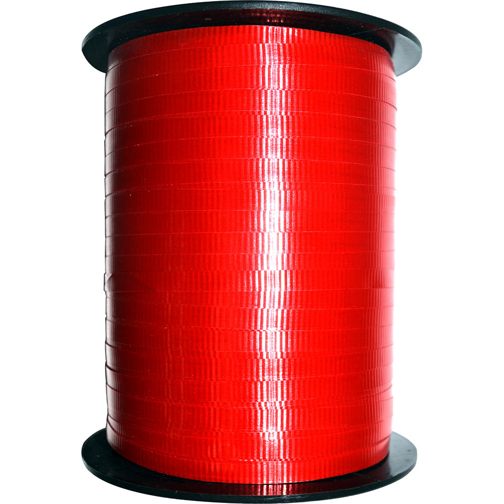 Image for RAINBOW CURLING RIBBON 5MM X 500M RED from Office Heaven
