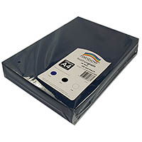 rainbow back binding board leather grain 350gsm 100 sheets dark blue