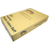 rainbow manilla folder foolscap buff box 100