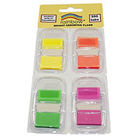 rainbow assorted flags 25x44mm 200 tabs