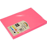 rainbow spectrum board 220gsm a4 light pink pack 100
