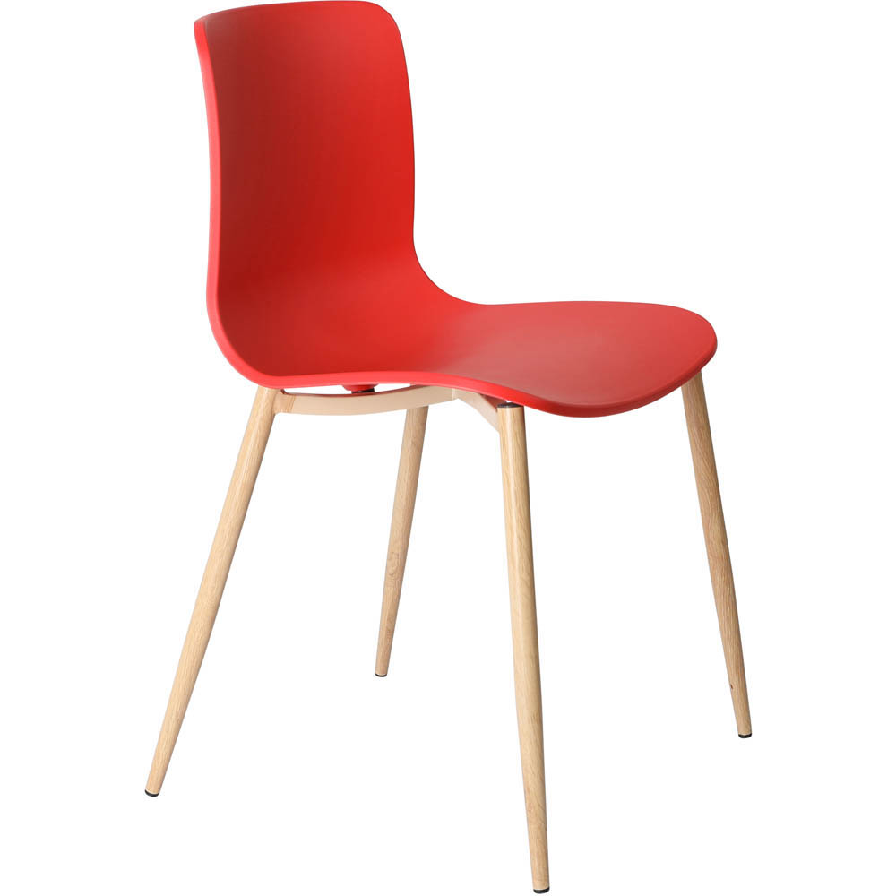 Image for DAL ACTI CHAIR 4-LEG WOODGRAIN POWDERCOAT POLYPROP SHELL from Australian Stationery Supplies