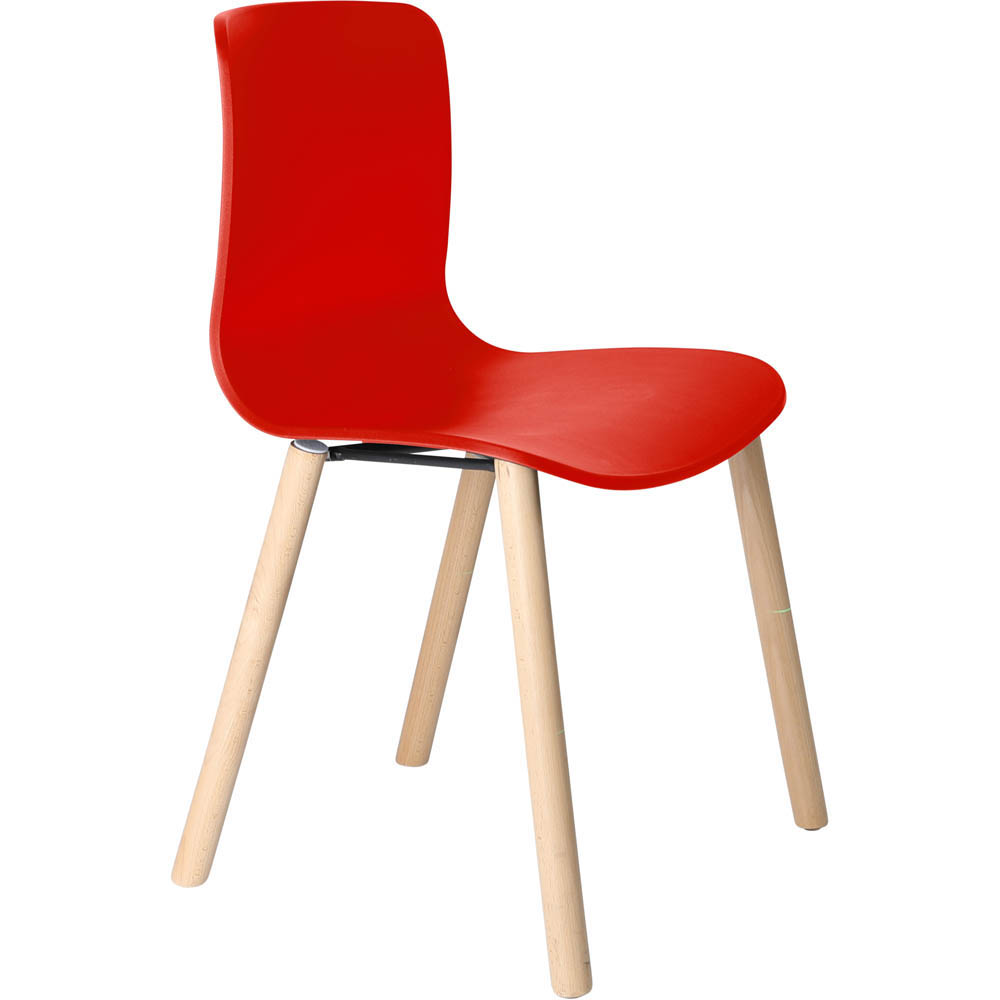 Image for DAL ACTI CHAIR 4-LEG TIMBER FRAME POLYPROP SHELL from Australian Stationery Supplies