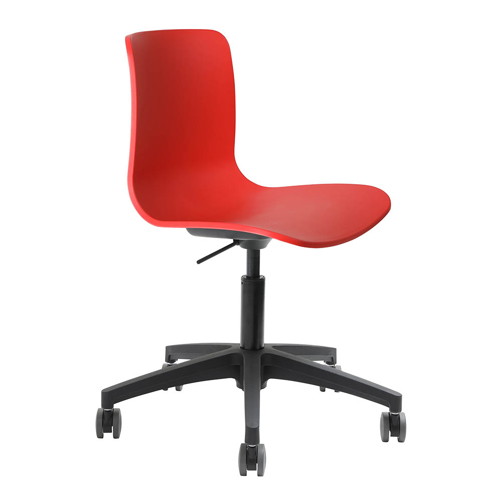 Image for DAL ACTI CHAIR 5-WAY SWIVEL ALUMINIUM-BLACK BASE ON CASTORS POLYPROP SHELL from Australian Stationery Supplies