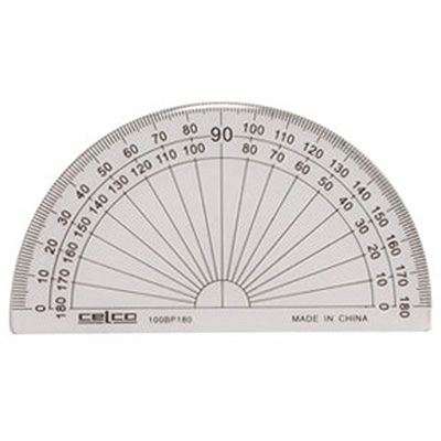 Image for CELCO PROTRACTOR 180 DEGREES 100MM from Office Heaven