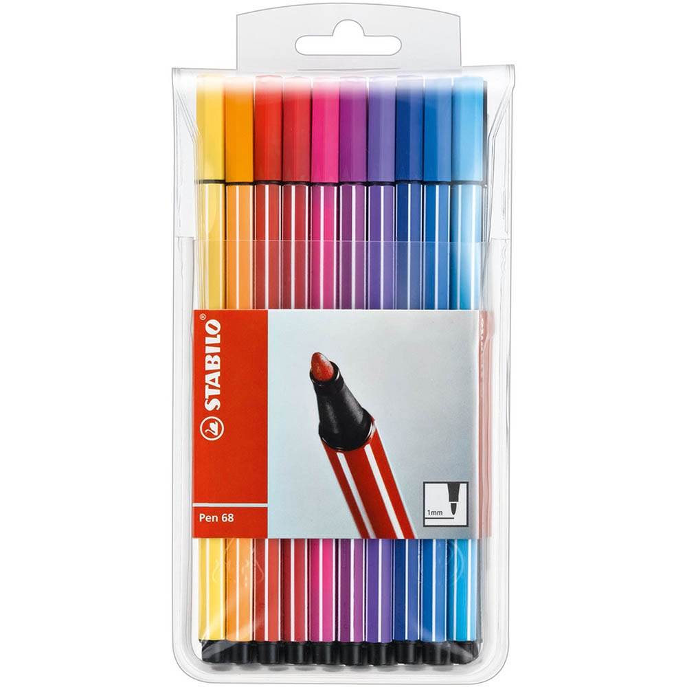 Image for STABILO 68 FIBRE TIP PENS 1.0MM ASSORTED WALLET 20 from BusinessWorld Computer & Stationery Warehouse