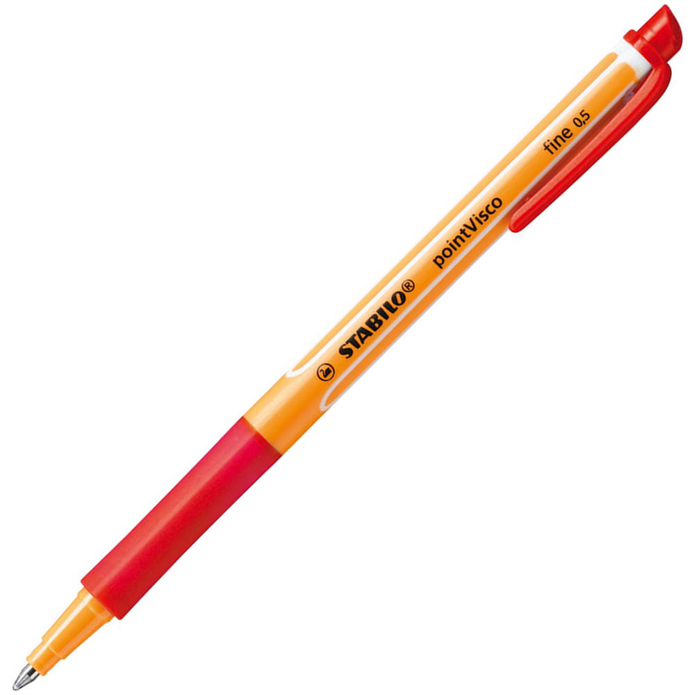 Image for STABILO POINT VISCO GEL ROLLERBALL PEN 0.5MM RED from BusinessWorld Computer & Stationery Warehouse