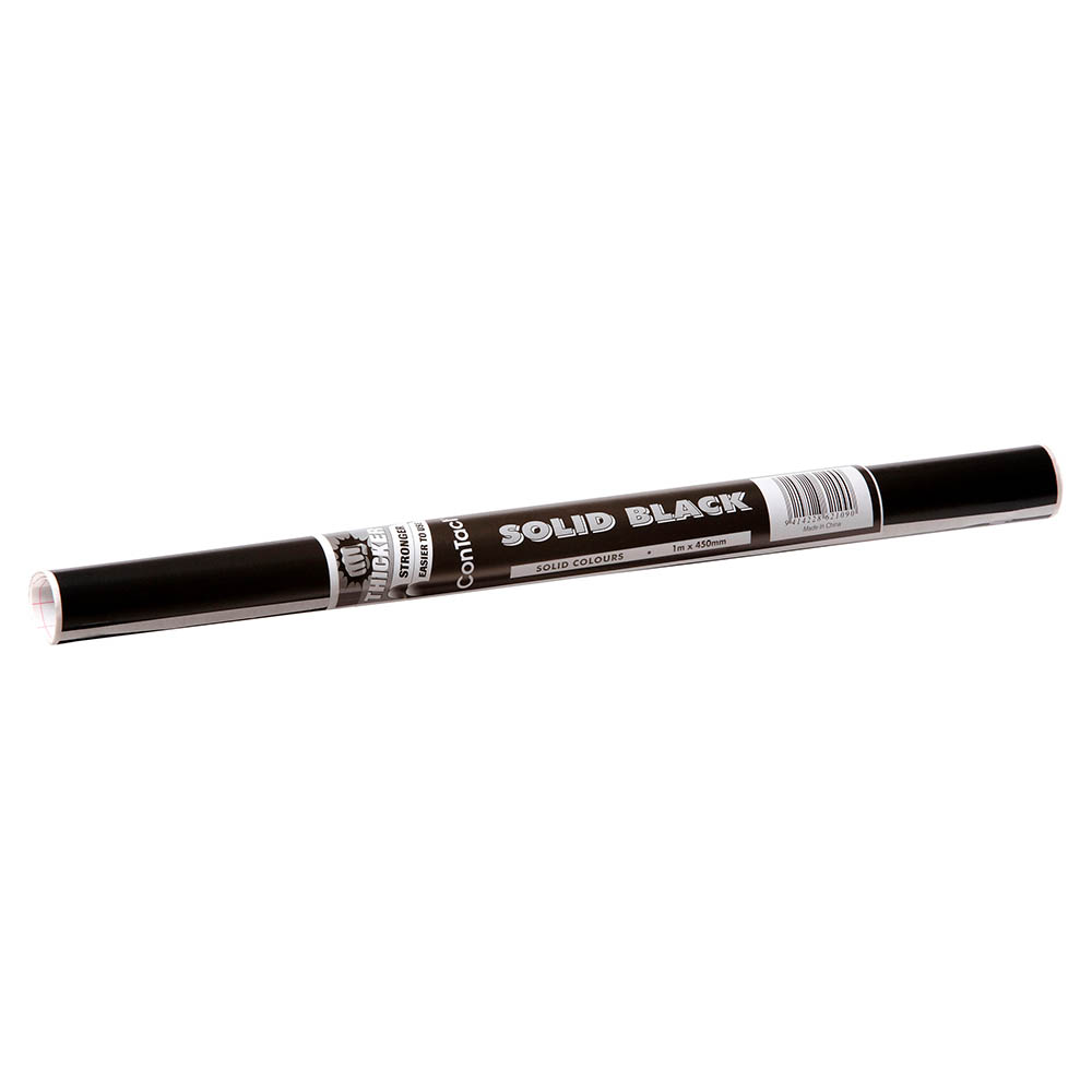 CONTACT BOOK COVERING 1M X 450MM SOLID BLACK |  | 7096076i