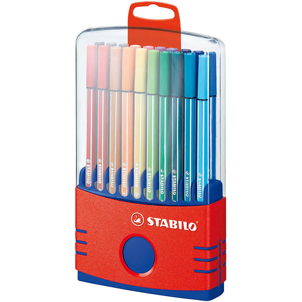 Image for STABILO 68 FIBRE TIP PENS 1.0MM ASSORTED COLOR PARADE PACK 20 from BusinessWorld Computer & Stationery Warehouse