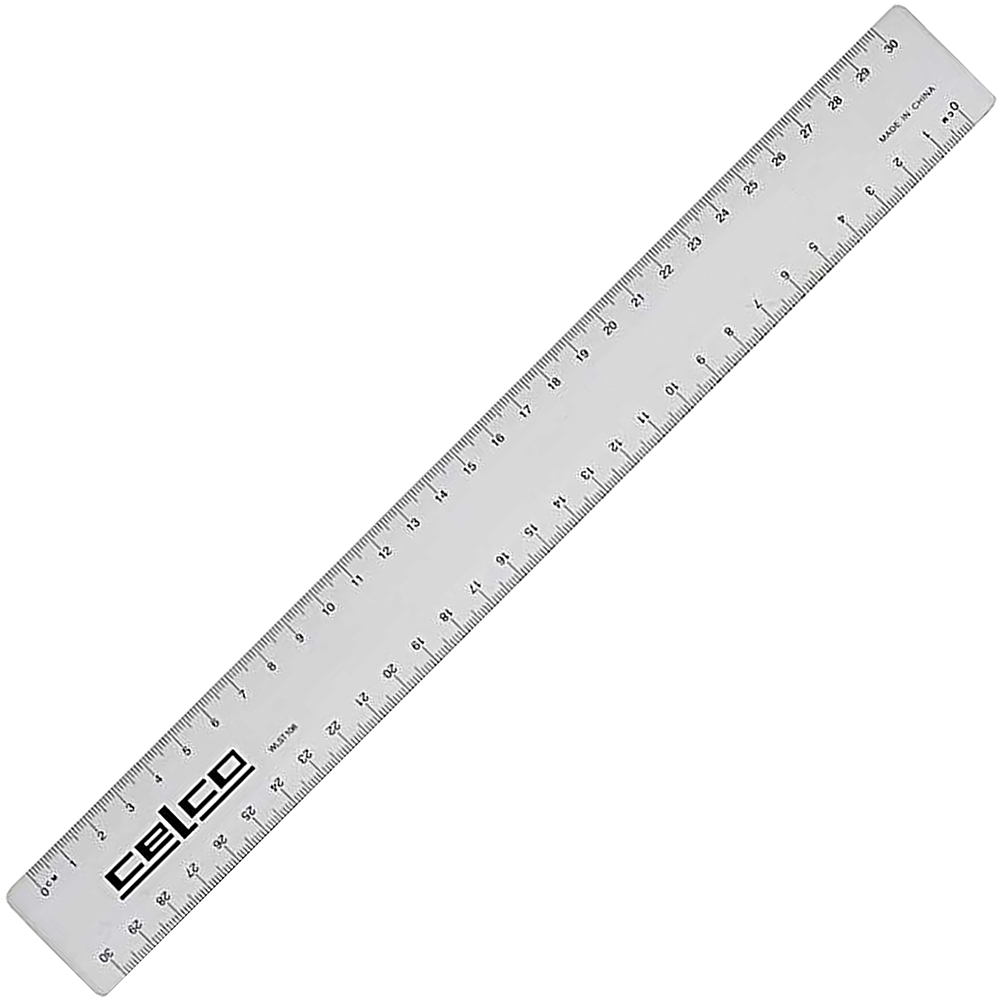 Image for CELCO RULER METRIC 300MM CLEAR from Mitronics Corporation