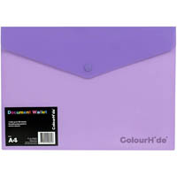 colourhide document wallet pp a4 purple